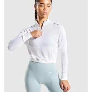 Gymshark Pippa Training Half Zip Pullover Cropped Sweatshirt Top - Women's Small